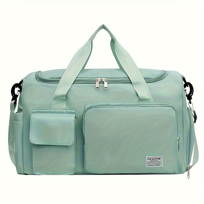 [Gran capacidad | Seco para ropa mojada] Bolsa gran capacidad con separación para ropa mojada mujer | Bolsa de viaje informal para estudiantes de corta distancia para hombres con compartimento para zapatos