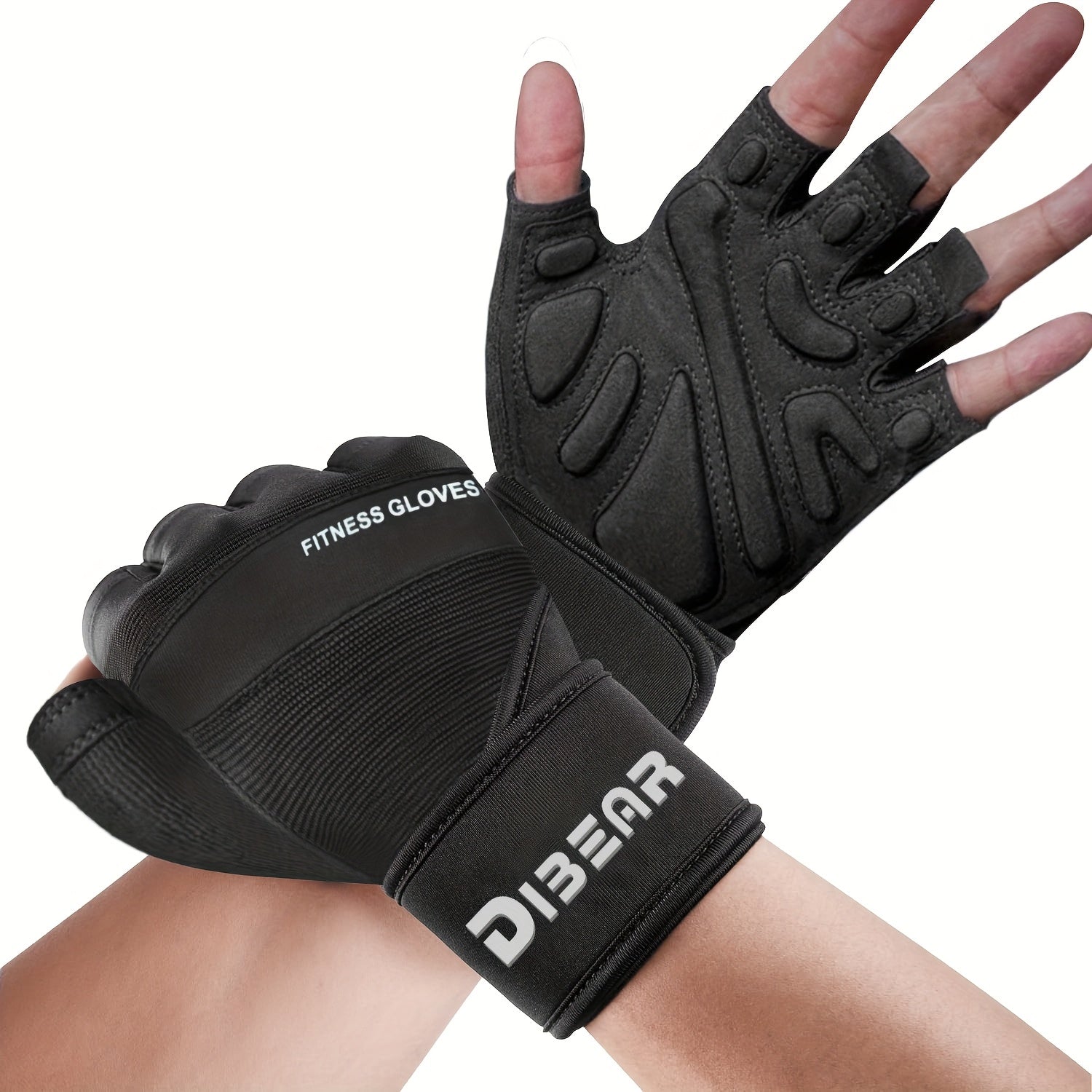 Guantes de entrenamiento Ender-Neutral de medio dedo con soporte para la muñeca,