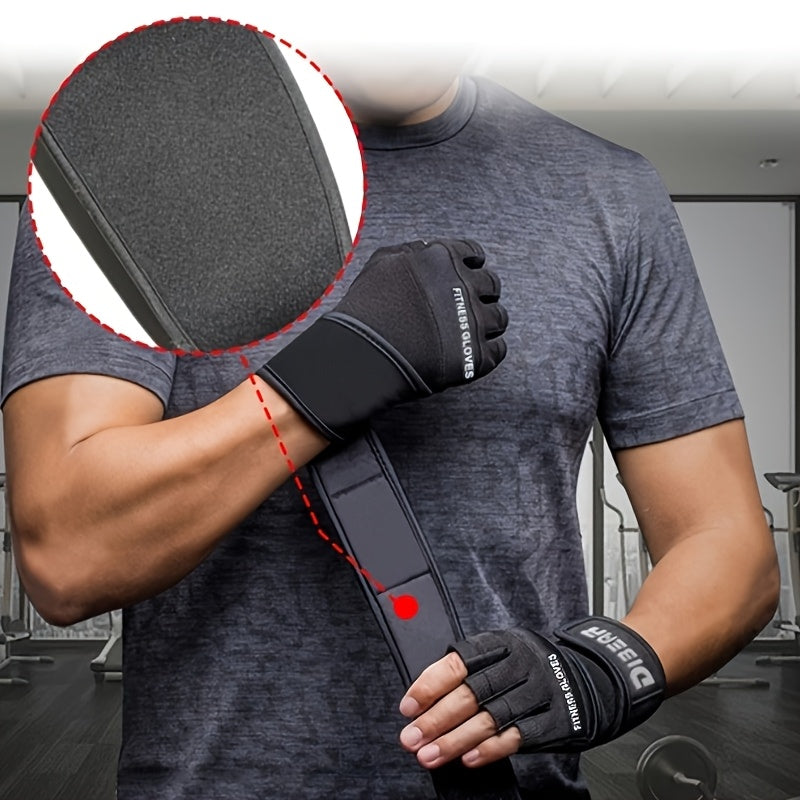 Guantes de entrenamiento Ender-Neutral de medio dedo con soporte para la muñeca,