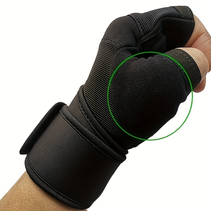 Guantes de entrenamiento Ender-Neutral de medio dedo con soporte para la muñeca,