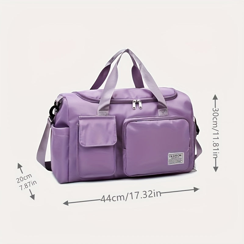[Gran capacidad | Seco para ropa mojada] Bolsa gran capacidad con separación para ropa mojada mujer | Bolsa de viaje informal para estudiantes de corta distancia para hombres con compartimento para zapatos