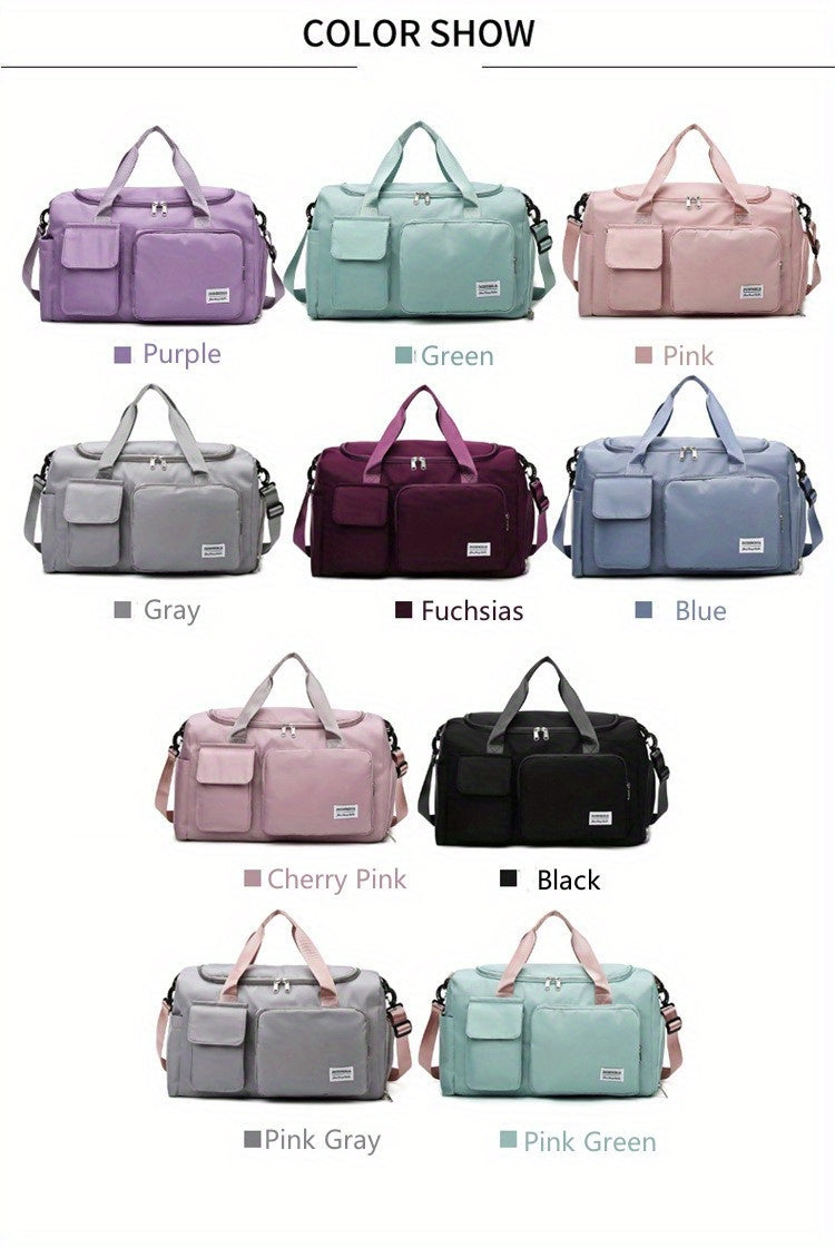 [Gran capacidad | Seco para ropa mojada] Bolsa gran capacidad con separación para ropa mojada mujer | Bolsa de viaje informal para estudiantes de corta distancia para hombres con compartimento para zapatos