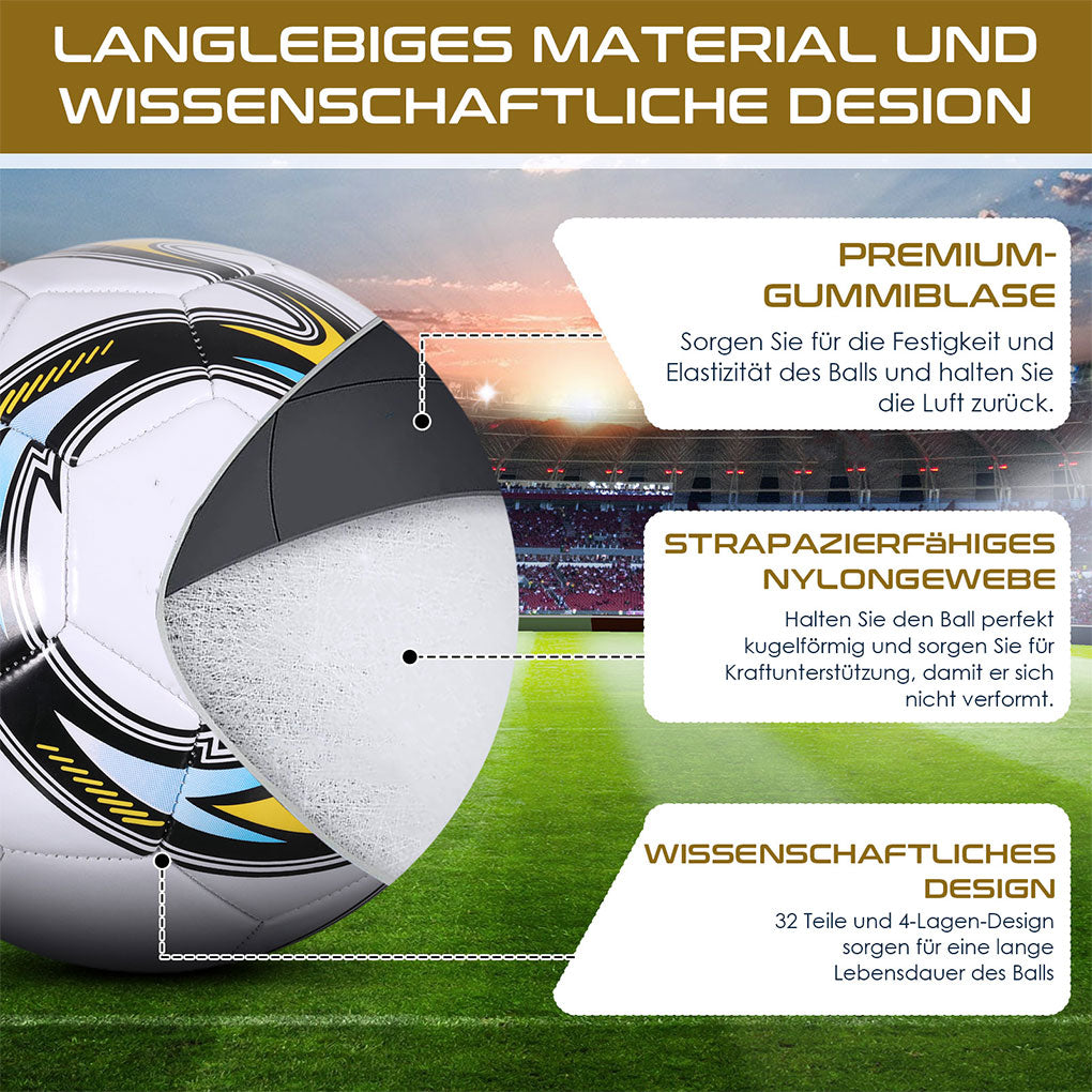 Pelotas de fútbol mundiales, talla oficial 5, costura a máquina, PVC, sin costuras, resistentes al desgaste, antideslizantes, juego de partido al aire libre, entrenamiento de fútbol