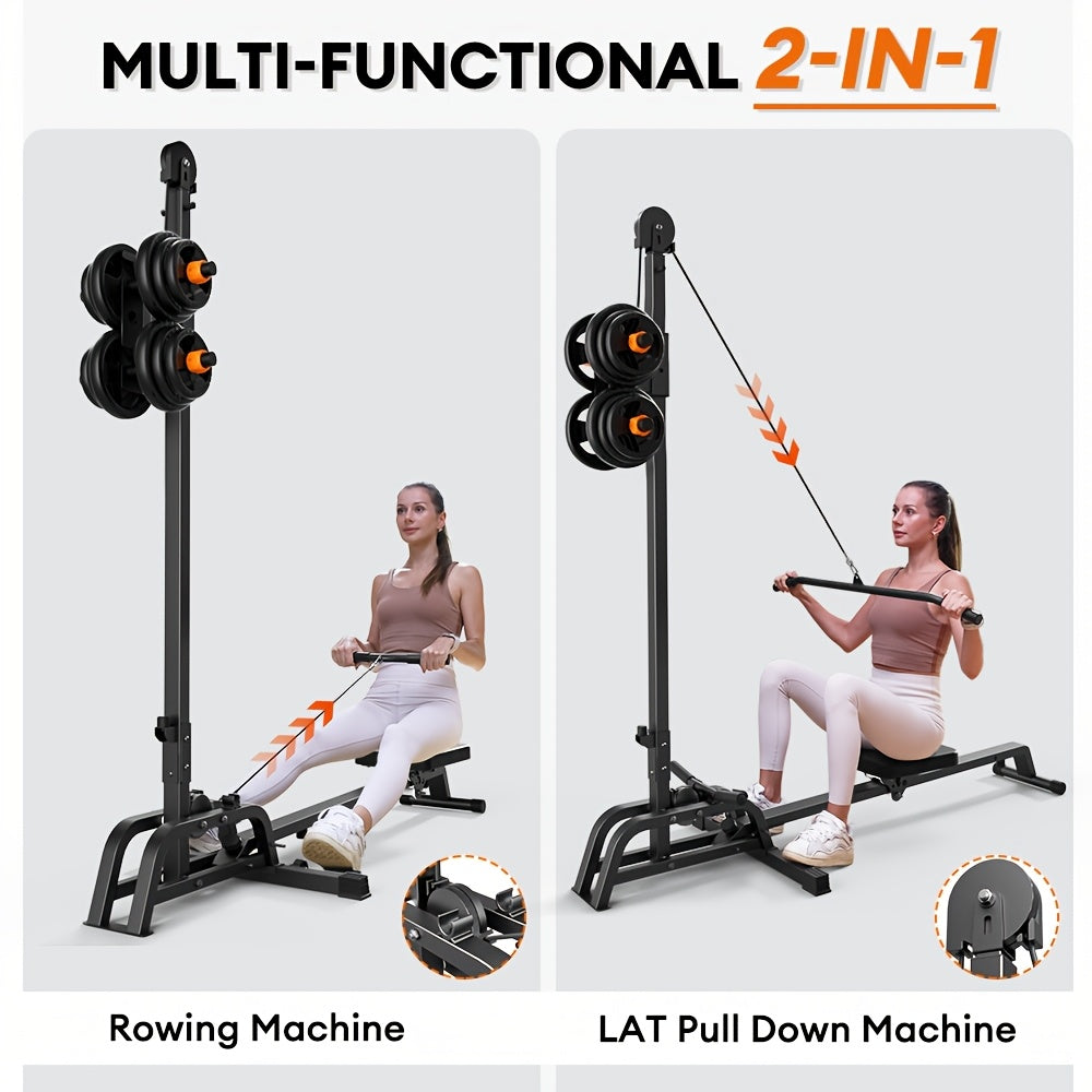 Máquina de remo plegable ONETWOFIT y máquina de dominadas para LAT, de remo compacta a