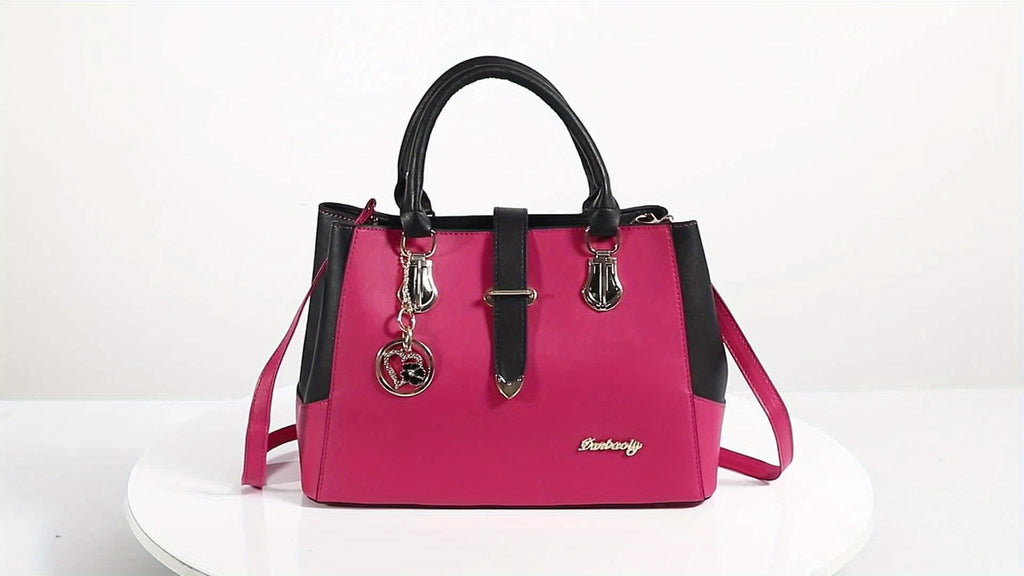 Bolso de hombro de moda mujer con detalle de letras - espacioso para el trabajo, uso diario - elegante y atemporal