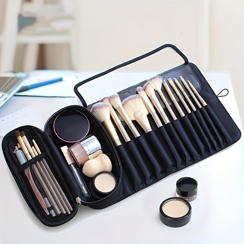 Bolsa de almacenamiento de brochas de maquillaje de gran capacidad,