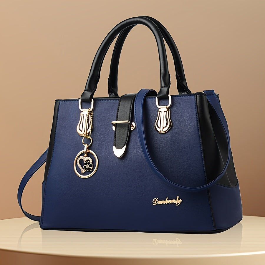 Bolso de hombro de moda mujer con detalle de letras - espacioso para el trabajo, uso diario - elegante y atemporal