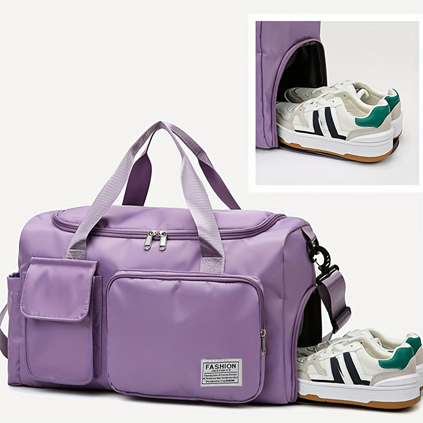 [Gran capacidad | Seco para ropa mojada] Bolsa gran capacidad con separación para ropa mojada mujer | Bolsa de viaje informal para estudiantes de corta distancia para hombres con compartimento para zapatos