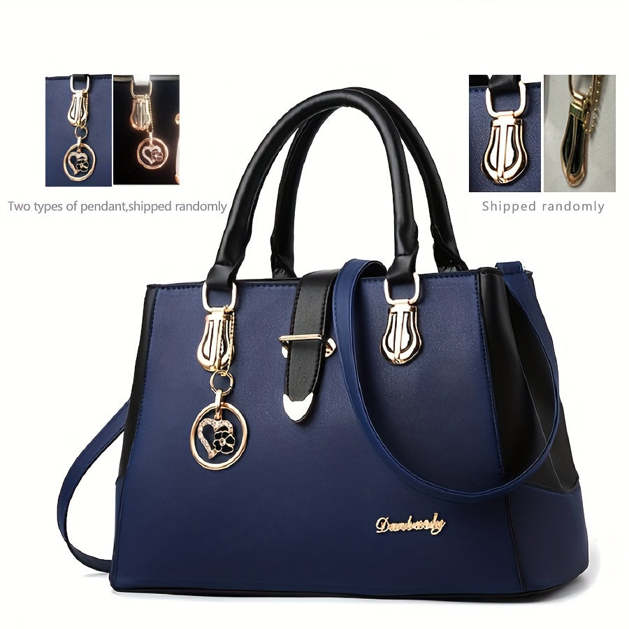 Bolso de hombro de moda mujer con detalle de letras - espacioso para el trabajo, uso diario - elegante y atemporal