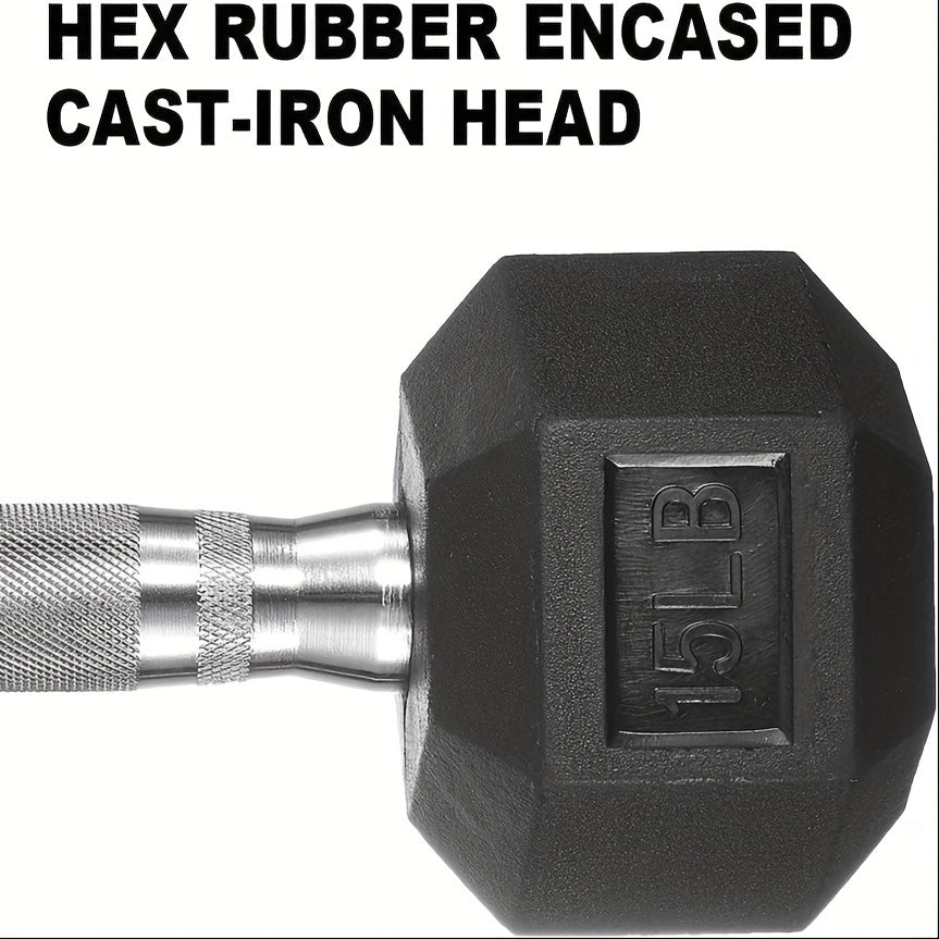 Juego de mancuernas hexagonales resistentes de 150 lb (incluye soporte)