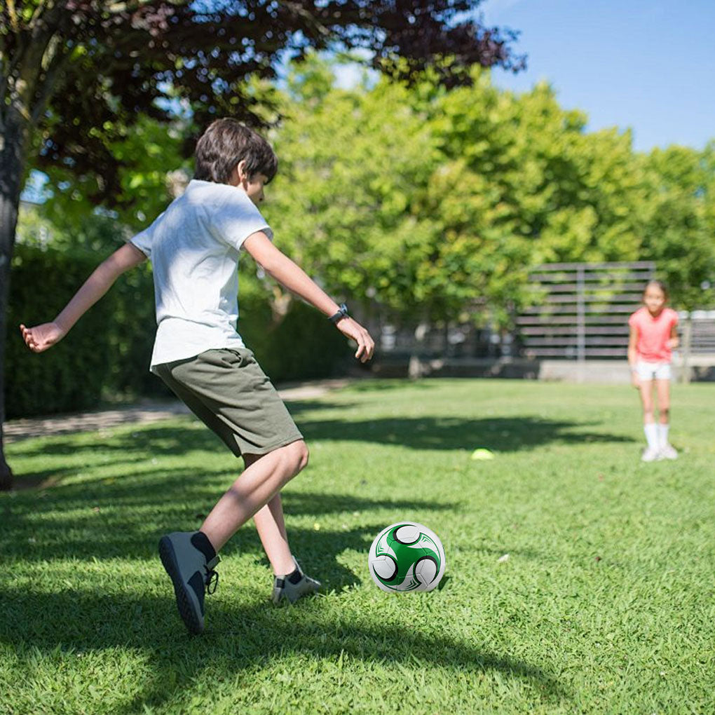 Pelotas de fútbol mundiales, talla oficial 5, costura a máquina, PVC, sin costuras, resistentes al desgaste, antideslizantes, juego de partido al aire libre, entrenamiento de fútbol