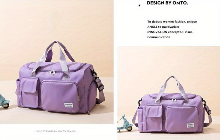 [Gran capacidad | Seco para ropa mojada] Bolsa gran capacidad con separación para ropa mojada mujer | Bolsa de viaje informal para estudiantes de corta distancia para hombres con compartimento para zapatos