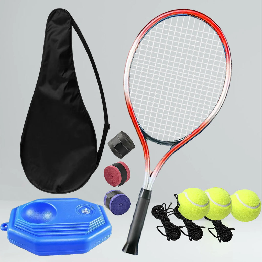 Entrenador de tenis, pelota de rebote, equipo de entrenamiento individual principiantes, ejercicio de un solo jugador, autopráctica para parque, jardín, patio trasero