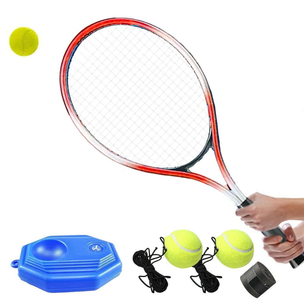 Entrenador de tenis, pelota de rebote, equipo de entrenamiento individual principiantes, ejercicio de un solo jugador, autopráctica para parque, jardín, patio trasero
