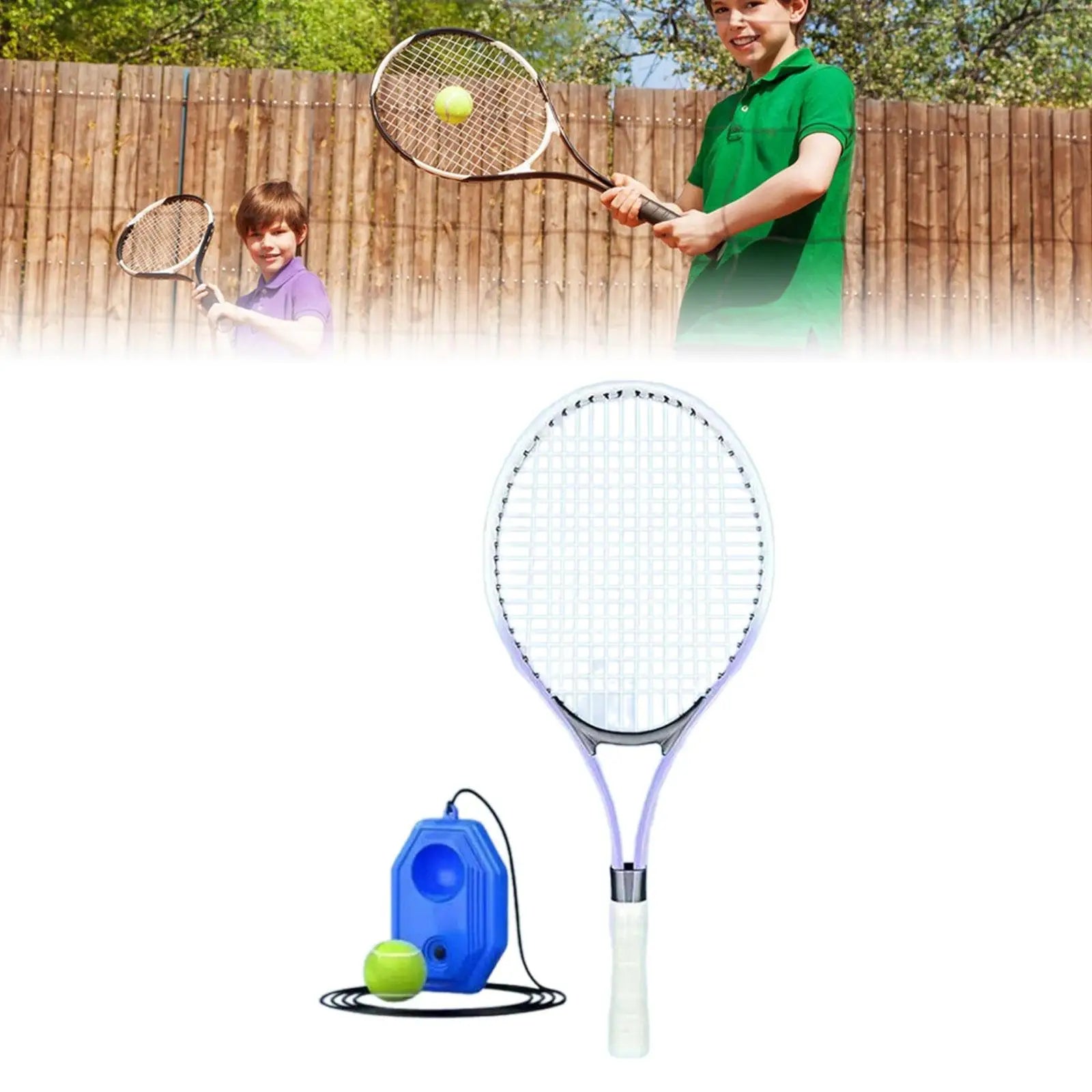Entrenador de tenis, pelota de rebote, equipo de entrenamiento individual principiantes, ejercicio de un solo jugador, autopráctica para parque, jardín, patio trasero