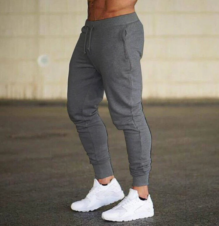 Pans para correr grises musculosos para Fitness, gym
