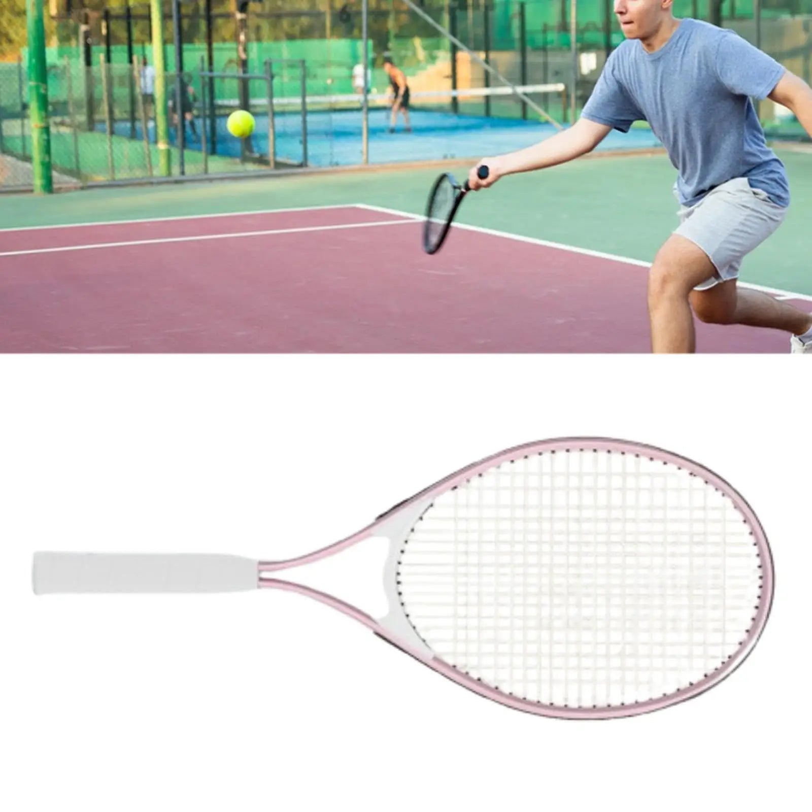 Entrenador de tenis, pelota de rebote, equipo de entrenamiento individual principiantes, ejercicio de un solo jugador, autopráctica para parque, jardín, patio trasero