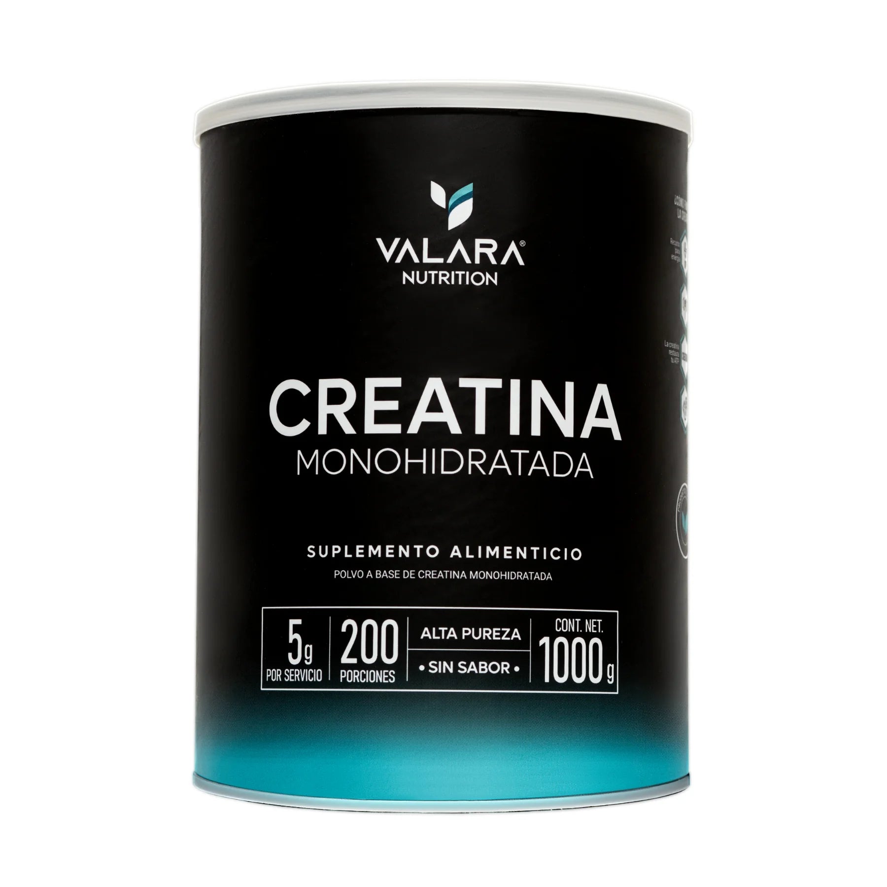 Creatina Monohidratada Valara 1Kg, Alta pureza, 200 Porciones