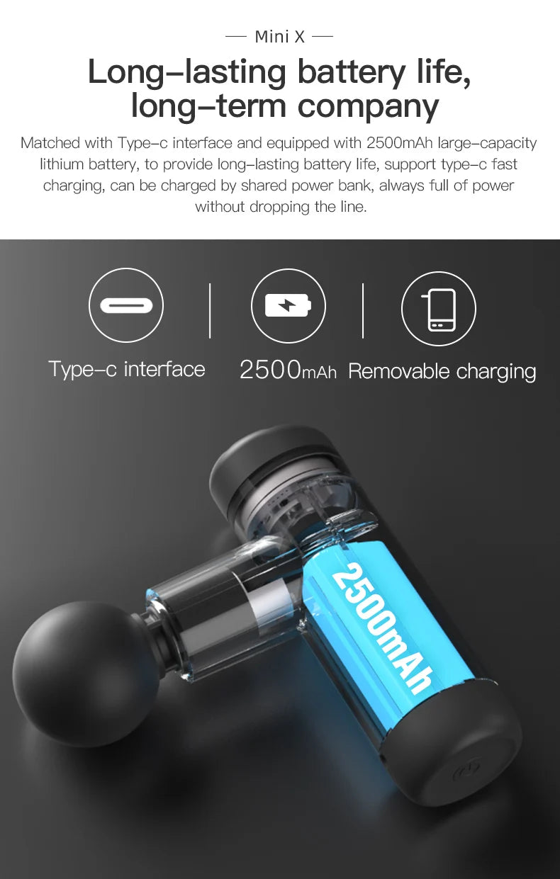 Booster Mini X pistola de masaje percusión masajeador de espalda y cuello vibradores eléctricos portátil Fitness Mini máquina de masaje corporal