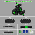 Juego de mancuernas ajustables de 10-40 kg para fitness con barras suaves gruesas antideslizantes multifunción para uso doméstico
