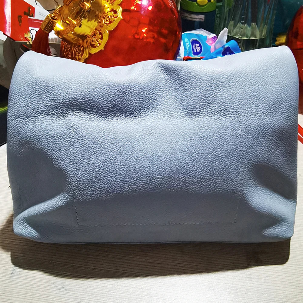 Bolso de mano de piel de vaca 100% auténtica para mujer, bolso de diseñador plegable, bolso con asa magnética Simple