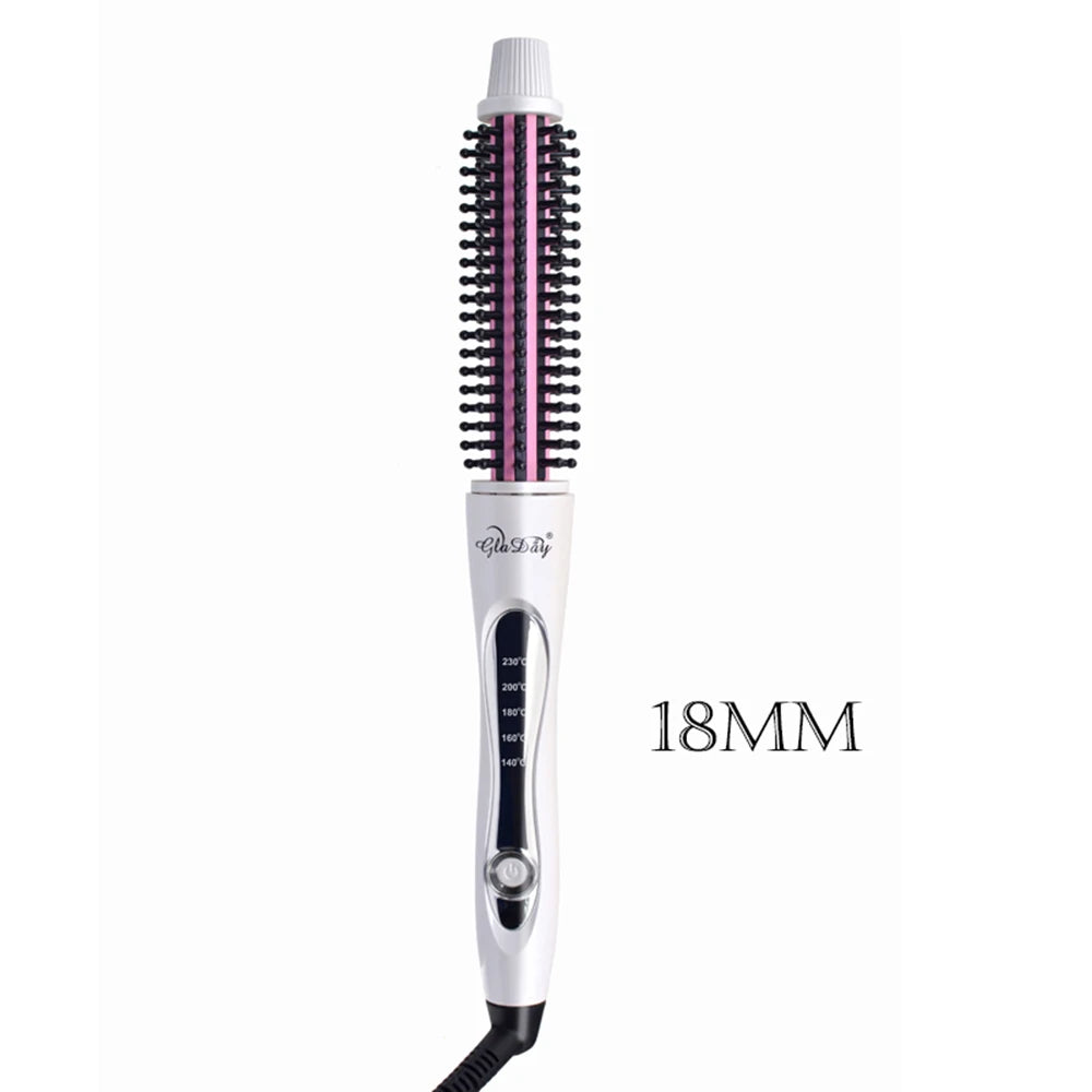 Rizador de pelo, cepillo alisador de pelo, peine calefactor caliente, estilizador de pelo liso, rizador de pelo ondulado, peine rizador de pelo
