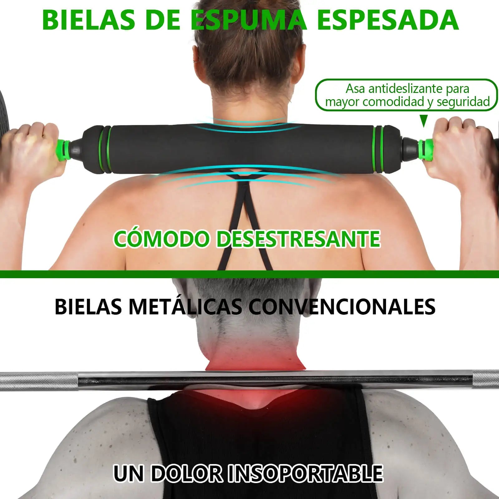 Juego de mancuernas ajustables de 10-40 kg para fitness con barras suaves gruesas antideslizantes multifunción para uso doméstico