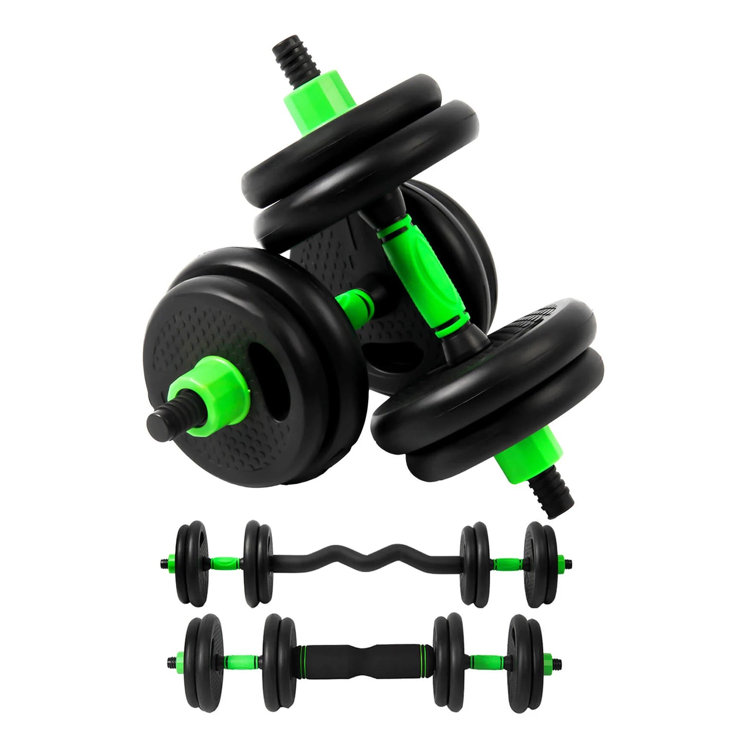Juego de mancuernas ajustables de 10-40 kg para fitness con barras suaves gruesas antideslizantes multifunción para uso doméstico