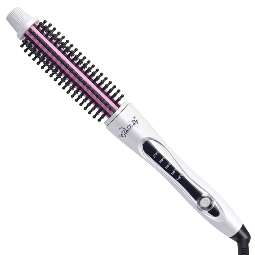 Rizador de pelo, cepillo alisador de pelo, peine calefactor caliente, estilizador de pelo liso, rizador de pelo ondulado, peine rizador de pelo