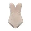 Body sexy de terciopelo sin tirantes mujer, escote en forma de corazón, espalda descubierta, con cordones, escote en V, para fiesta