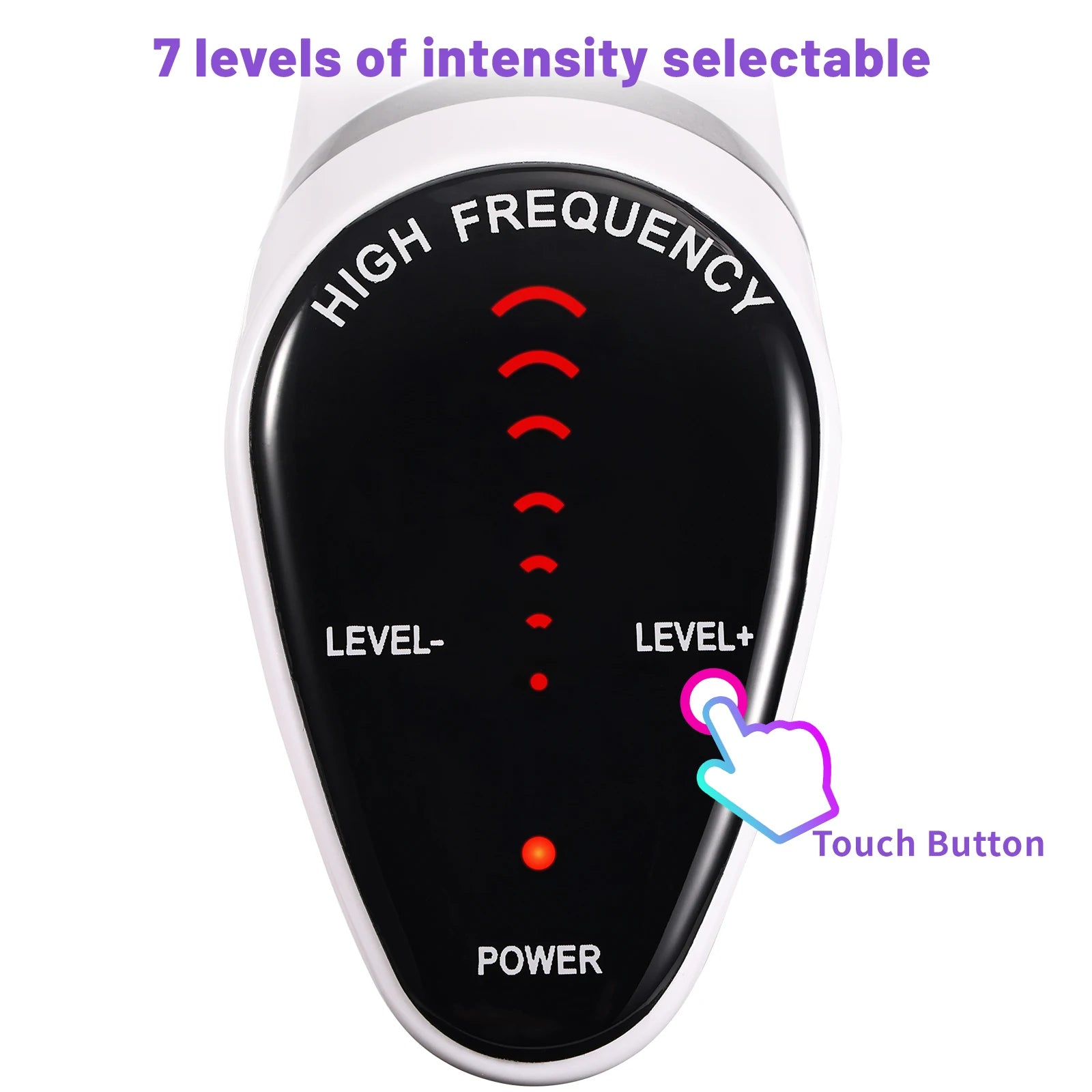Máquina Facial de alta frecuencia con Panel táctil 6 en 1, varita de electroterapia para el cabello, tratamiento de argón, cuidado de la piel del acné