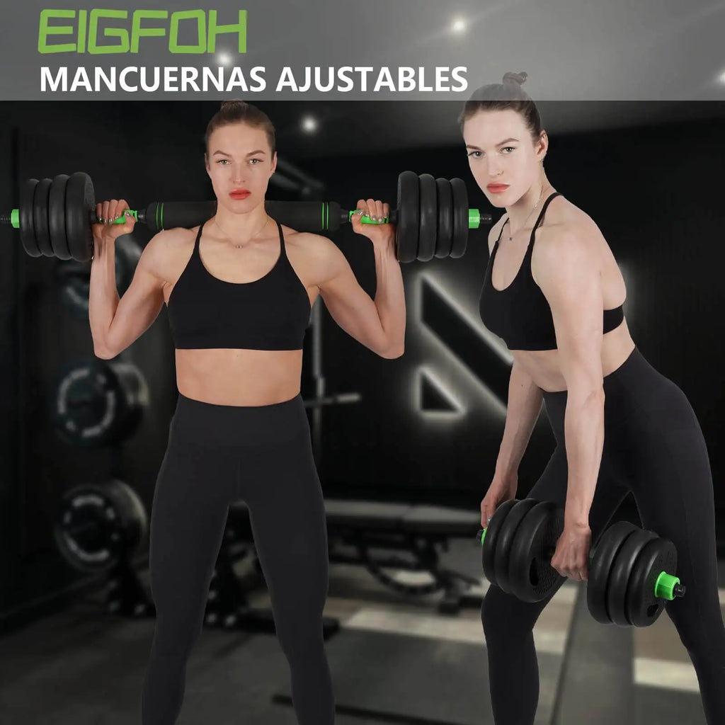 Juego de mancuernas ajustables de 10-40 kg para fitness con barras suaves gruesas antideslizantes multifunción para uso doméstico