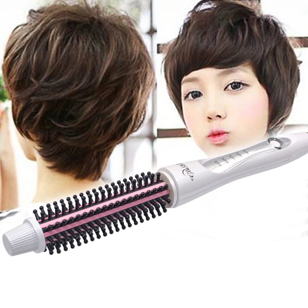 Rizador de pelo, cepillo alisador de pelo, peine calefactor caliente, estilizador de pelo liso, rizador de pelo ondulado, peine rizador de pelo