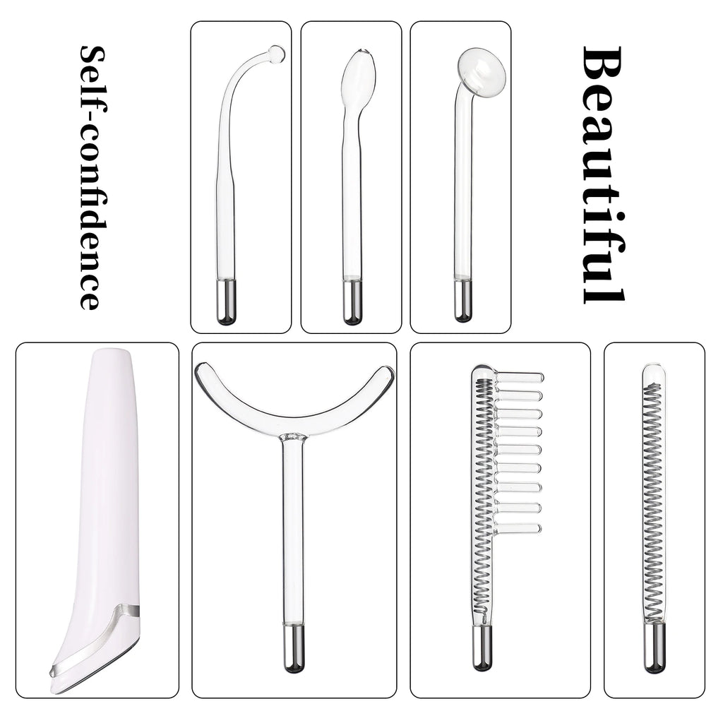 Máquina Facial de alta frecuencia con Panel táctil 6 en 1, varita de electroterapia para el cabello, tratamiento de argón, cuidado de la piel del acné