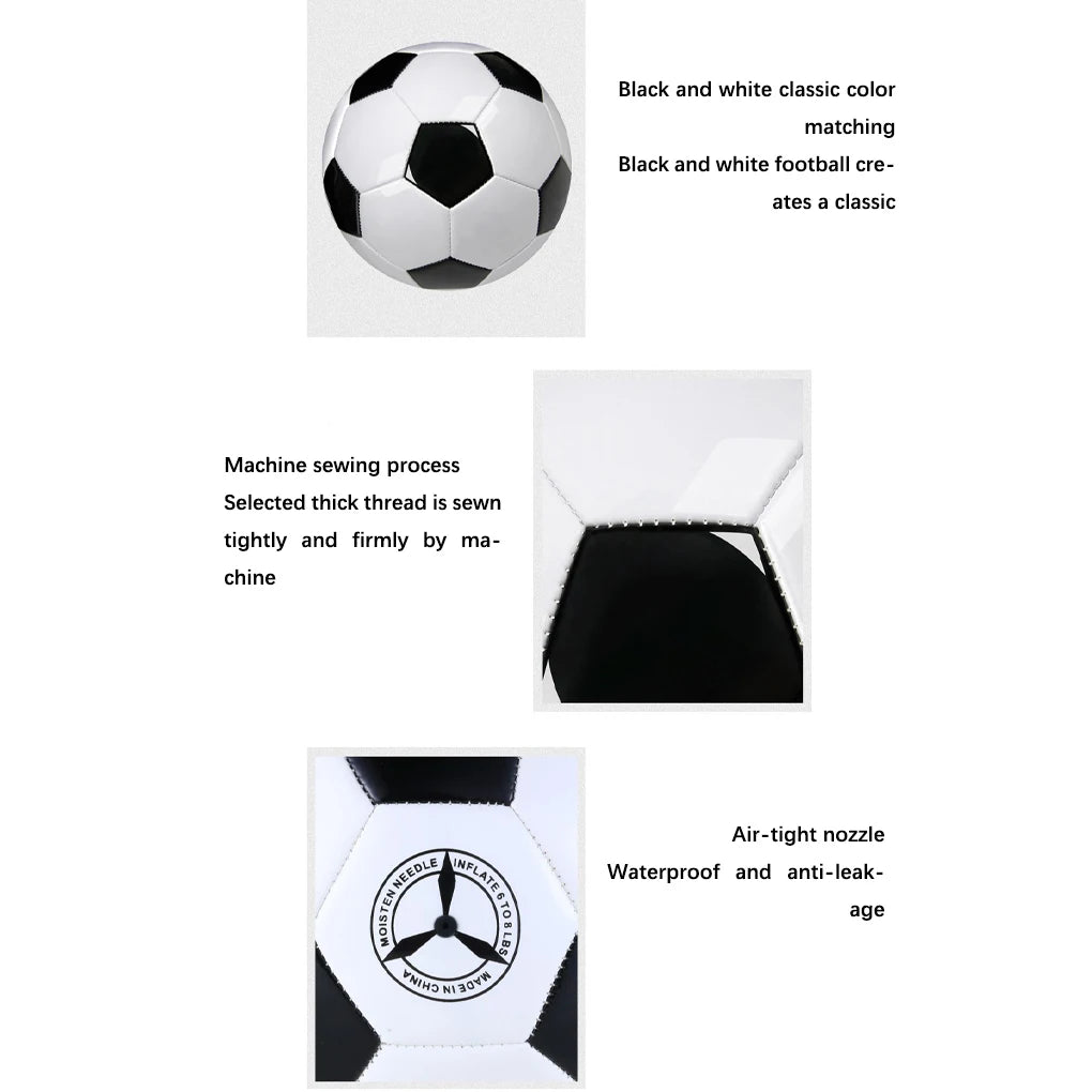 Pelotas de fútbol mundiales, talla oficial 5, costura a máquina, PVC, sin costuras, resistentes al desgaste, antideslizantes, juego de partido al aire libre, entrenamiento de fútbol