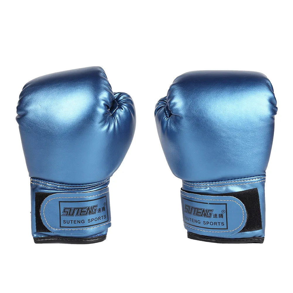 Guantes de boxeo para niños, manoplas de entrenamiento de golpeo, Kickboxing, Lucha, Fitness, Protector de mano para golpear, Azul, Negro, Rojo, 2 piezas