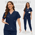 Uniformes quirúrgicos de moda, conjunto de ropa de trabajo médica, médico, enfermera, traje de enfermería, ropa de trabajo de Spa de belleza, pantalones superiores