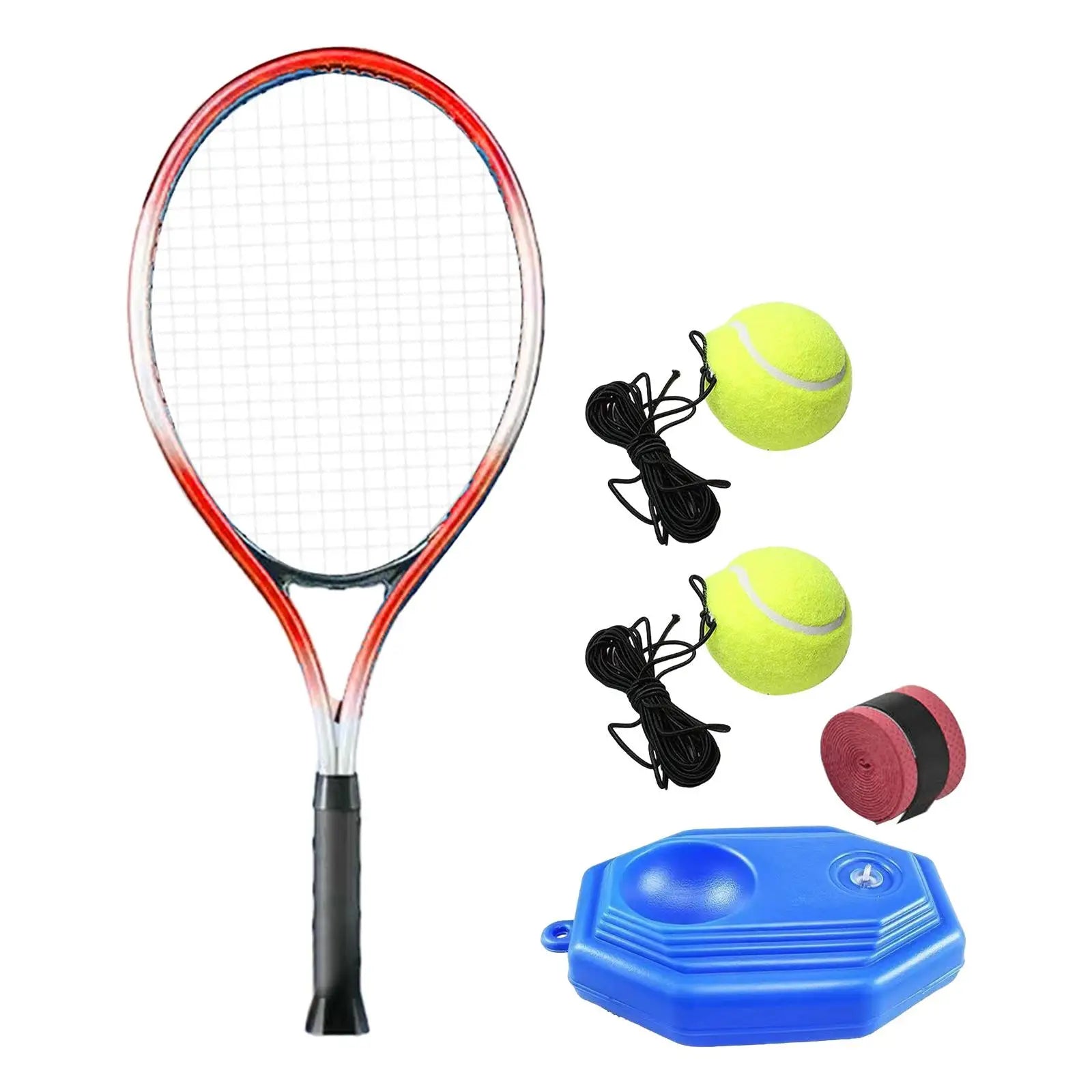Entrenador de tenis, pelota de rebote, equipo de entrenamiento individual principiantes, ejercicio de un solo jugador, autopráctica para parque, jardín, patio trasero