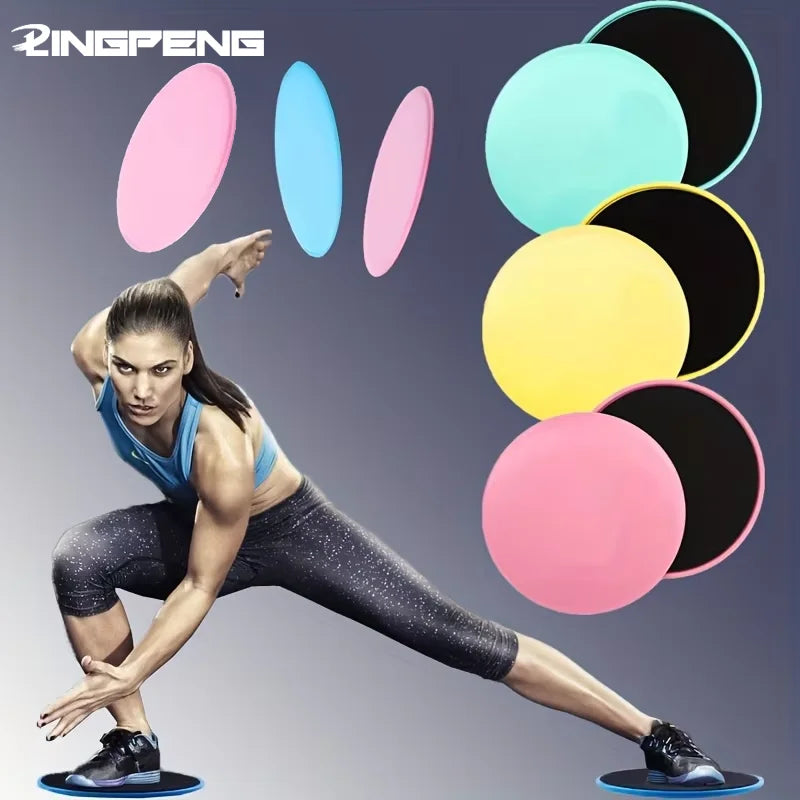 Discos deslizantes de Yoga de Color sólido, almohadillas deslizantes para pies, equipo de entrenamiento para entrenamiento de núcleo Abdominal, modelado del cuerpo, 2 uds.