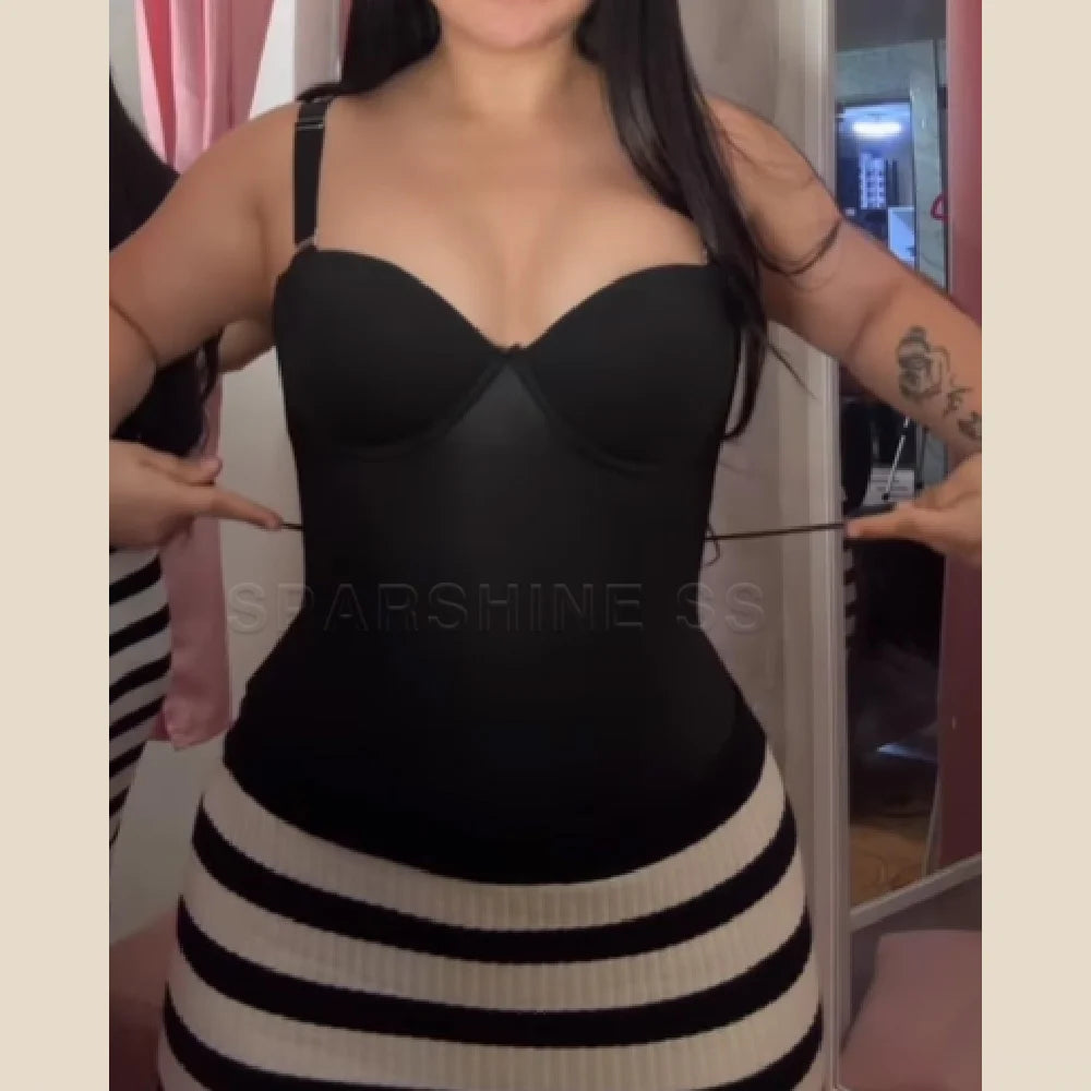 Fajas para mujer, Body moldeador con sujetador Stage2-3, cintura adelgazante, Sexy, sin costuras, de una pieza, moldeador de cuerpo, recortador, correa de modelado en la espalda