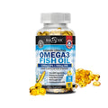 Cápsulas de aceite de pescado Omega-3 - Riche en DHA y EPA - Apoya la salud del cerebro y del sistema nervioso, suplemento dietético