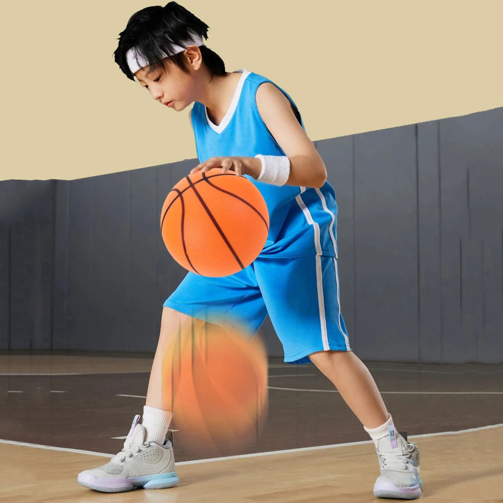 18/21/24CM esponja silenciosa baloncesto rebote pelota silenciosa baloncesto juego deportivo regalo de cumpleaños para niños baloncesto interior