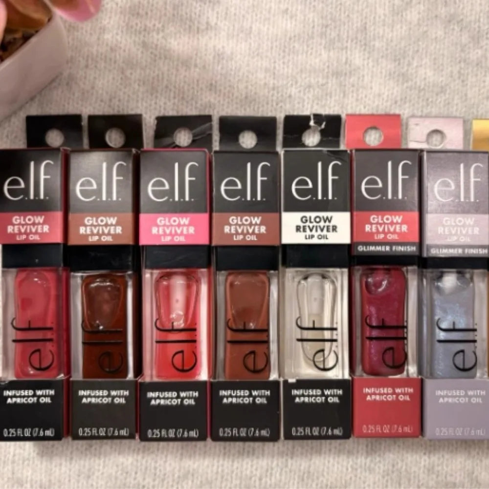 e.l.f. original Aceite Labial Glow Reviver, Superbrillante, Hidratante, Humectante, No Pegajoso, de Alto Brillo, Nutritivo, con Aceite de Almendras