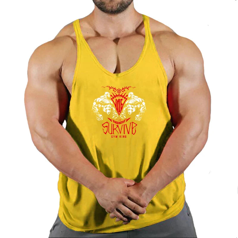 Stringer-Camiseta sin mangas de gimnasio para hombre, ropa de Fitness, chaleco de Culturismo