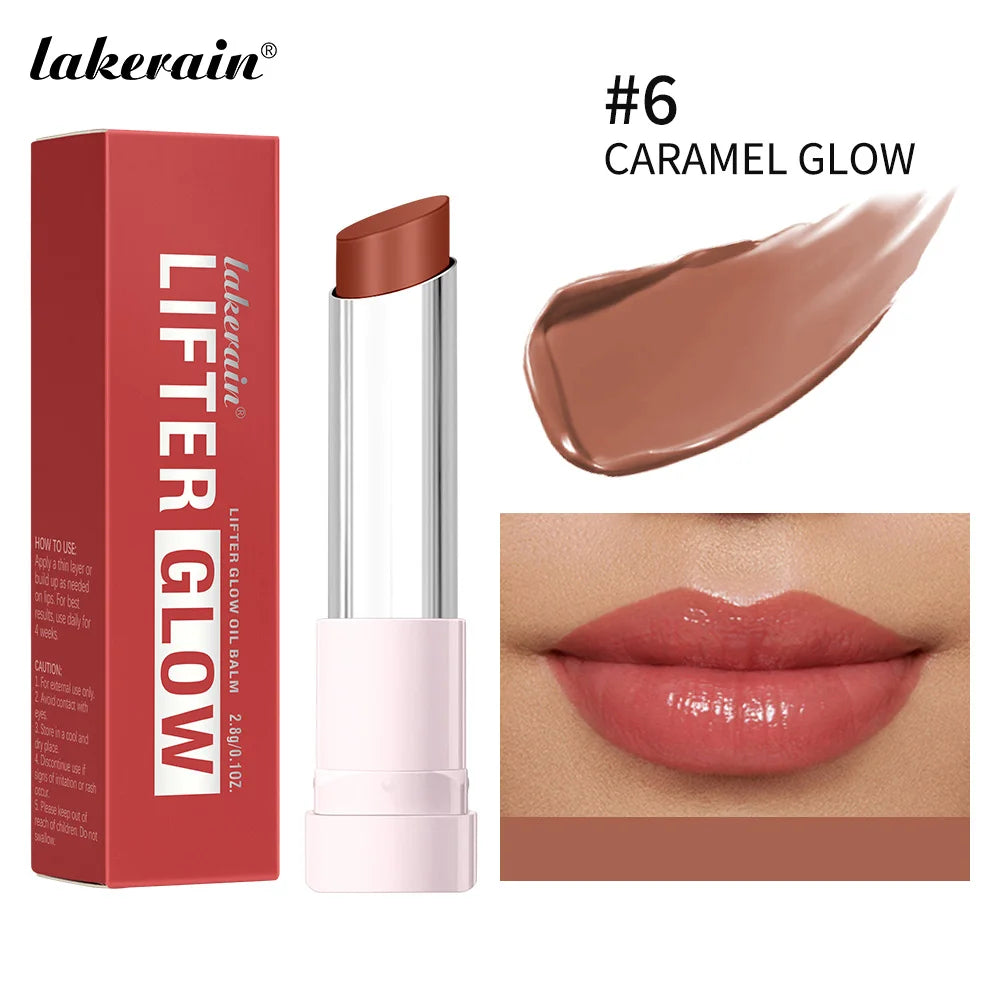 Lakerain-bálsamo labial brillante, hidratante de larga duración, nutritivo, cuidado diario, bálsamo labial suave y fundido, textura de suavidad, maquillaje Natural