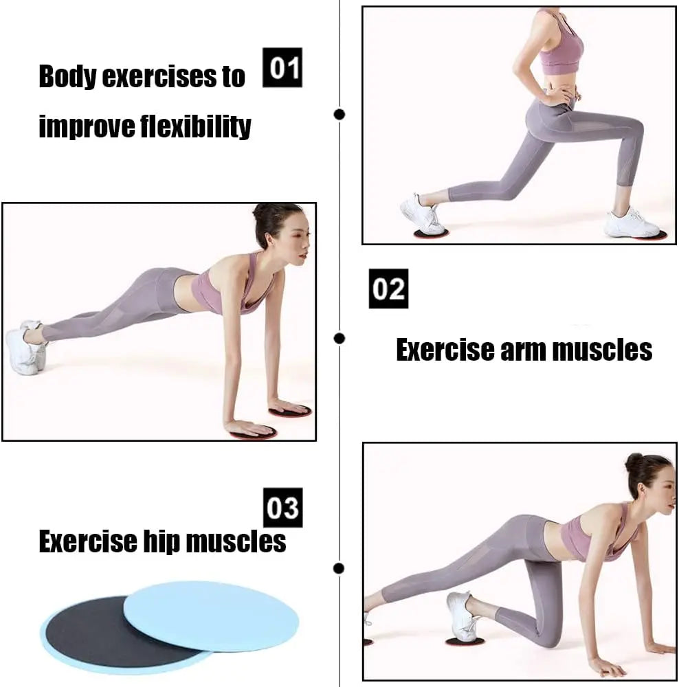 Discos deslizantes de Yoga de Color sólido, almohadillas deslizantes para pies, equipo de entrenamiento para entrenamiento de núcleo Abdominal, modelado del cuerpo, 2 uds.