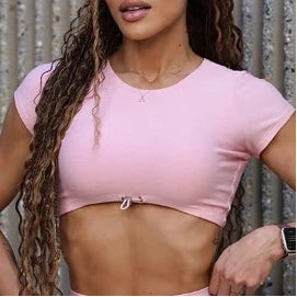Ropa de entrenamiento para mujer, ropa de gimnasio, Top corto, sujetadores deportivos, pantalones de Yoga con espalda en V, medias de entrenamiento