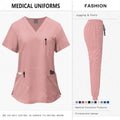 Uniforme clínico rosa para mujer, ropa de trabajo de farmacia, uniforme de enfermera, uniformes de cirugía Dental Oral para médico de Hospital, conjuntos de batas médicas,
