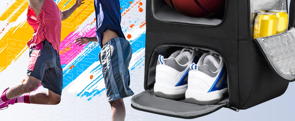 Equipo de entrenamiento deportivo Mochila de baloncesto con soporte para pelotas separado y compartimento para zapatos Mochila de gimnasio para baloncesto y fútbol