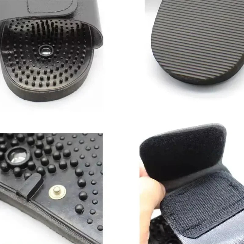 Zapatillas para masaje de pies, accesorio de masaje con electrodos, masajeador terapéutico TENS, relajación corporal, pie, relajante, goma negra, cuidado de la salud